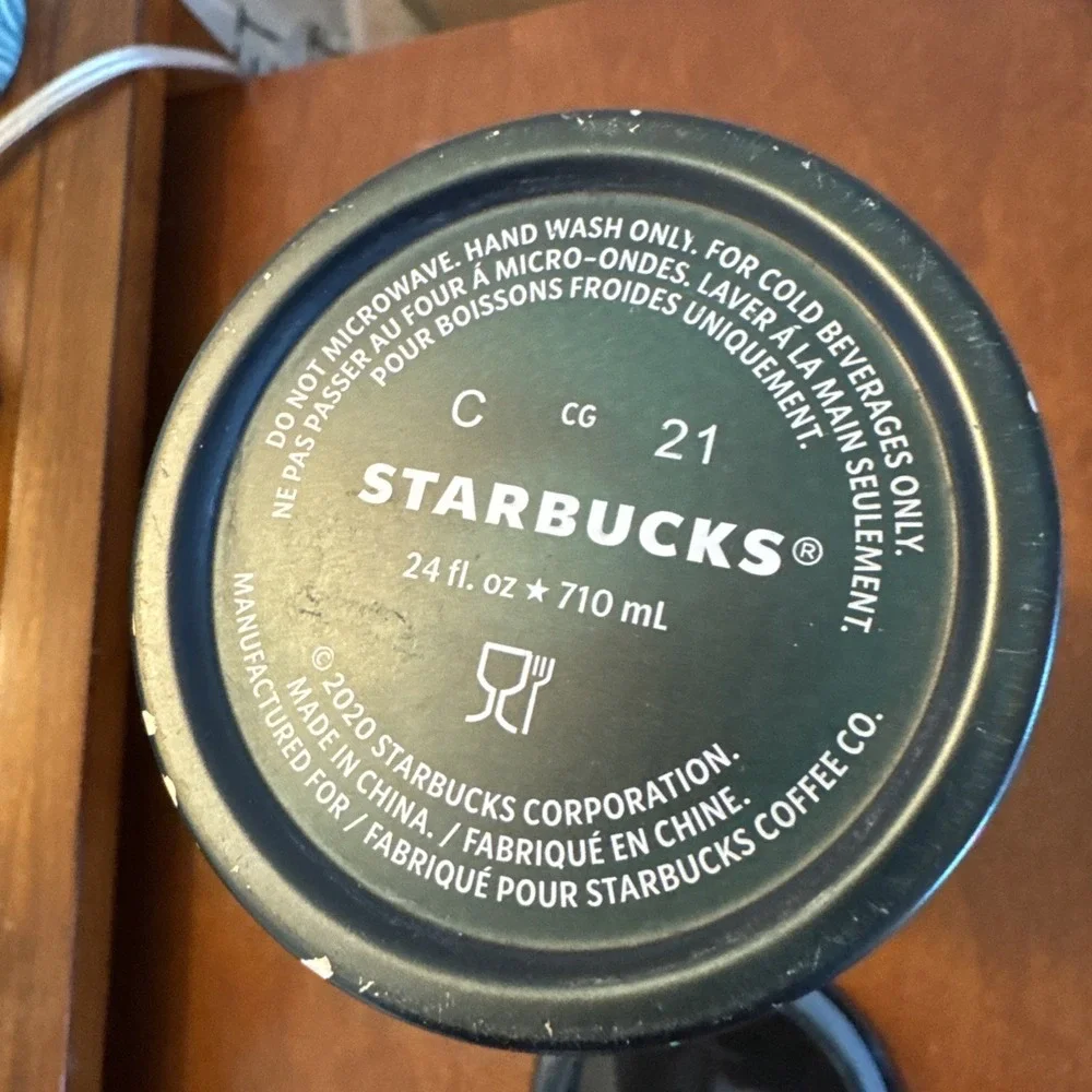Starbucks‎ Holiday 2020 Stainless Steel Stars Confetti Tumbler Cup 24oz